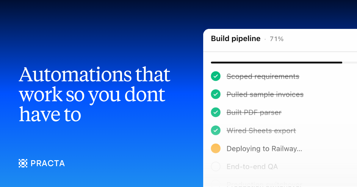 Practa Practa — Automate Your Small Business | $199/Month